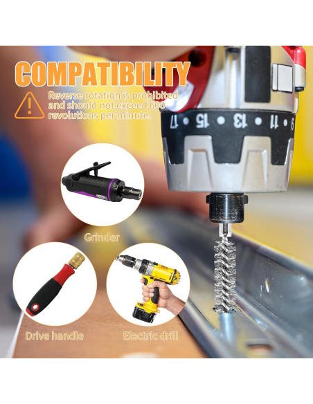 Juego de cepillos de limpieza AOKLIT 6 piezas acero inoxidable