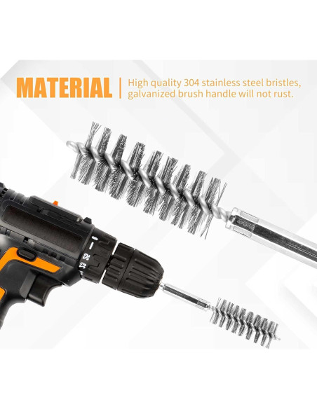 Juego de cepillos de limpieza AOKLIT 6 piezas acero inoxidable