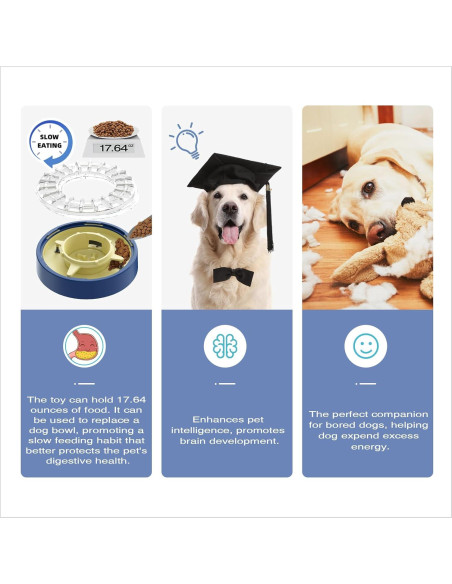 Alimentador Giratorio KADTC para Perros 17.6 oz Ajustable