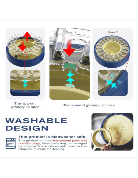 Alimentador Giratorio KADTC para Perros 17.6 oz Ajustable