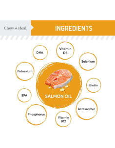 Aceite de Salmón Chew + Heal 236.6 ml para Perros - Omega 3 2