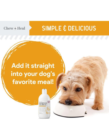 Aceite de Salmón Chew + Heal 236.6 ml para Perros - Omega 3