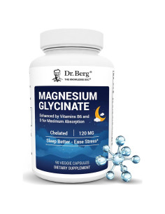 Suplemento de Magnesio Glicinato Dr. Berg 90 Caps - Alivio Estrés