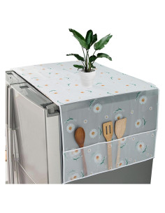 Funda Impermeable para Refrigerador Rwoora 130x55cm Crisantemo