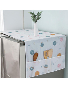 Funda Impermeable para Refrigerador Rwoora 130x55cm Crisantemo 2
