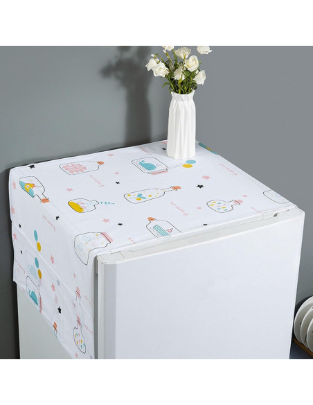 Funda Impermeable para Refrigerador Rwoora 130x55cm Crisantemo