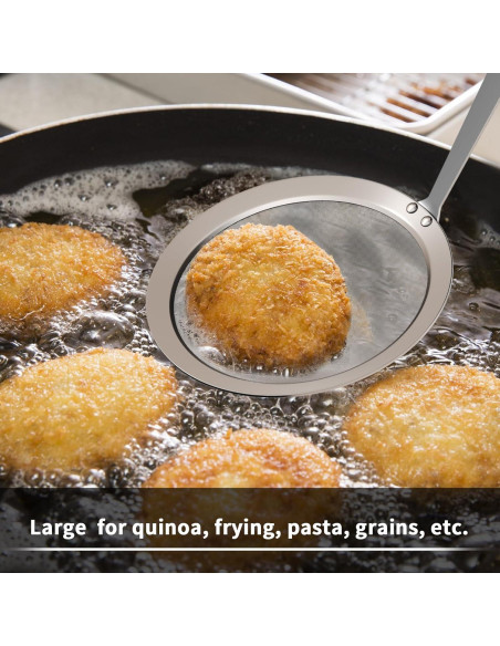 Cuchara de Malla Fina Newness Acero Inoxidable 304 Paquete de 3