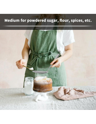 Cuchara de Malla Fina Newness Acero Inoxidable 304 Paquete de 3