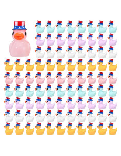 100 Patos de Resina Mini Patrióticos Memorywuu para Decoración