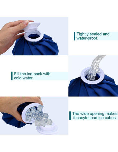 Paquete de Hielo Reutilizable Luijnbn 3 Piezas 6-9-11 Pulgadas