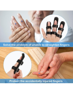 Férulas para Dedos BBTO - 10 Piezas Acolchadas Ajustables 2