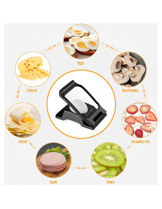Cortador de Huevos Yuzxaun de Acero Inoxidable Negro 2