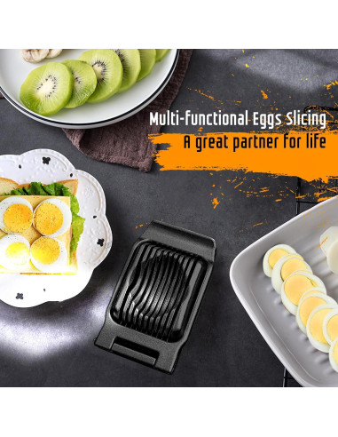 Cortador de Huevos Yuzxaun de Acero Inoxidable Negro