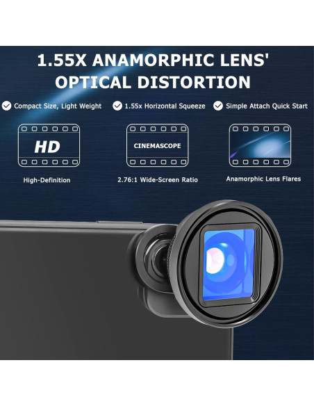 Lente Anamórfico 1.55X USKEYVISION para iPhone y Android