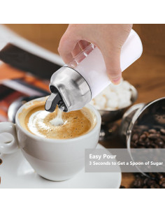 Dispensador de Azúcar de Vidrio 12 OZ Aelga con Tapa Automática 2