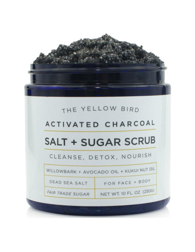 Exfoliante Corporal y Facial de Carbón Activado El Pájaro Amarillo 311g