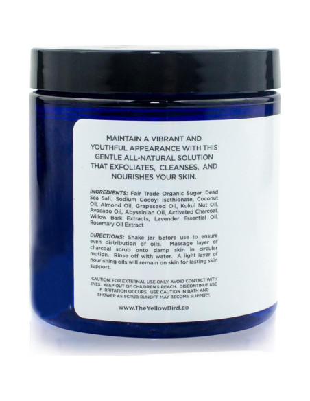 Exfoliante Corporal y Facial de Carbón Activado El Pájaro Amarillo 311g
