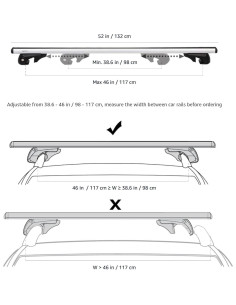 Barra Transversal de Techo Amazon Basics 132 cm Ajustable 2