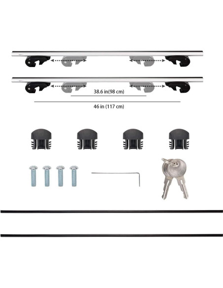 Barra Transversal de Techo Amazon Basics 132 cm Ajustable