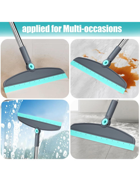 Juego de Escoba y Recogedor MICHAO Extensible Verde-Gris