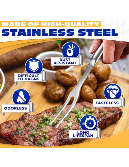 Tenedor de Carne ZOKLU 27.94 cm Acero Inoxidable Ergonómico
