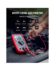 Multímetro Digital AstroAI AM33B 2000 Cuentas Negro 2