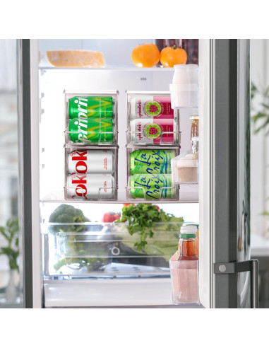 Organizador de Latas ClearSpace - Dispensador Apilable para 24 Latas