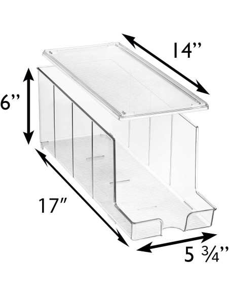 Organizador de Latas ClearSpace - Dispensador Apilable para 24 Latas