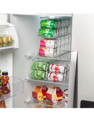 Organizador de Latas ClearSpace - Dispensador Apilable para 24 Latas