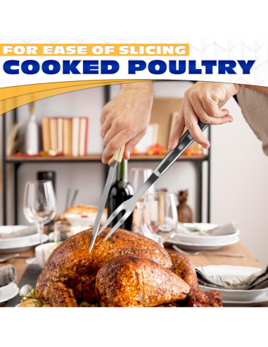 Tenedor de Carne ZOKLU 27.94 cm Acero Inoxidable Ergonómico