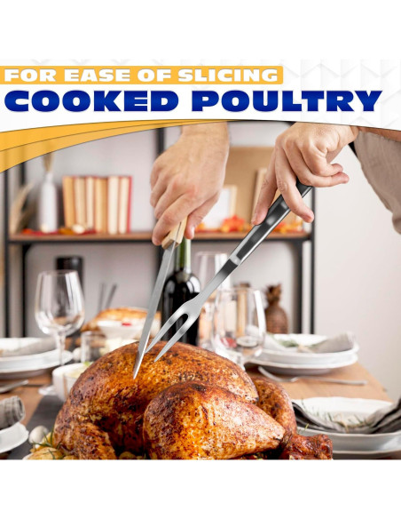 Tenedor de Carne ZOKLU 27.94 cm Acero Inoxidable Ergonómico
