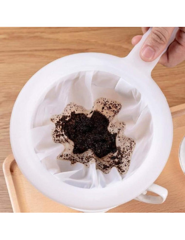 Embudo de Acero Inoxidable IAXSEE 12.7 cm con Filtro 200 Mallas