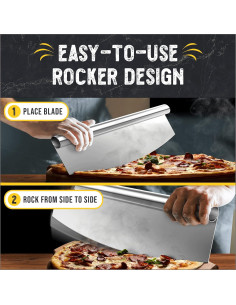 Cortador de Pizza Checkered Chef 36.3 cm Acero Inoxidable 2