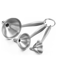 Juego de 3 Embudos de Cocina Hervimo con Mango Largo