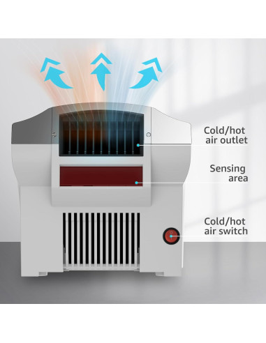 Secador de Manos Eléctrico Sin Contacto Modunful 1600W Gris
