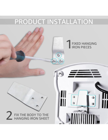 Secador de Manos Eléctrico Sin Contacto Modunful 1600W Gris