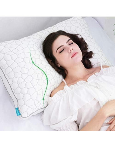 Cojines de Espuma Viscoelástica QUTOOL Tamaño Reina Set de 2