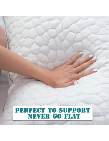 Cojines de Espuma Viscoelástica QUTOOL Tamaño Reina Set de 2