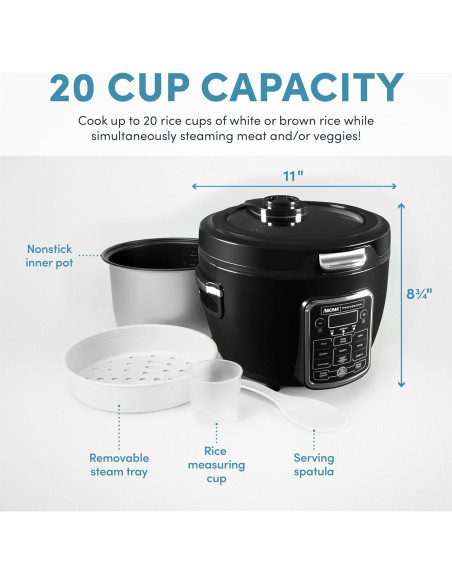 Olla Arrocera Aroma ARC-1230B 10 Tazas Tapa de Vidrio