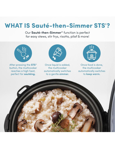 Olla Arrocera Aroma ARC-1230B 10 Tazas Tapa de Vidrio