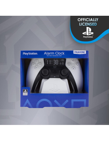Reloj Despertador Digital PlayStation Paladone Blanco 10x15cm