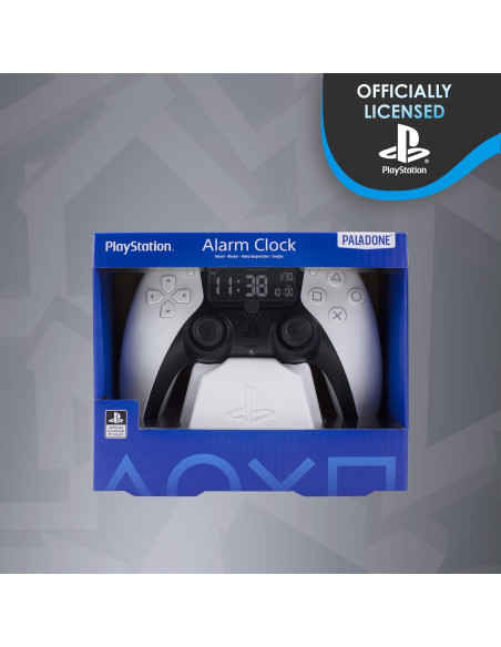 Reloj Despertador Digital PlayStation Paladone Blanco 10x15cm