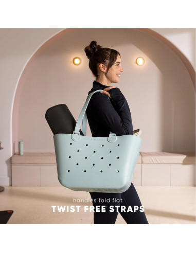 Bolsa de Playa Mediana Simple Modern EVA Impermeable Almendra