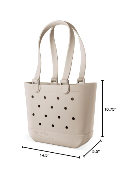 Bolsa de Playa Mediana Simple Modern EVA Impermeable Almendra