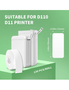 Cinta de Etiquetas JADENS 15x50mm para Impresora D110/D11 2