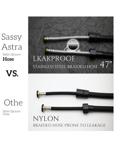 Rociador de Bidet de Mano SassyAstra, Presión Ajustable, 119 cm 2