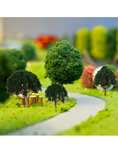DOITOOL 20 Pcs Árboles Miniatura 3 a 8 cm para Diorama