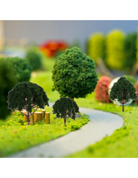 DOITOOL 20 Pcs Árboles Miniatura 3 a 8 cm para Diorama