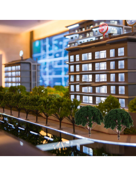 DOITOOL 20 Pcs Árboles Miniatura 3 a 8 cm para Diorama