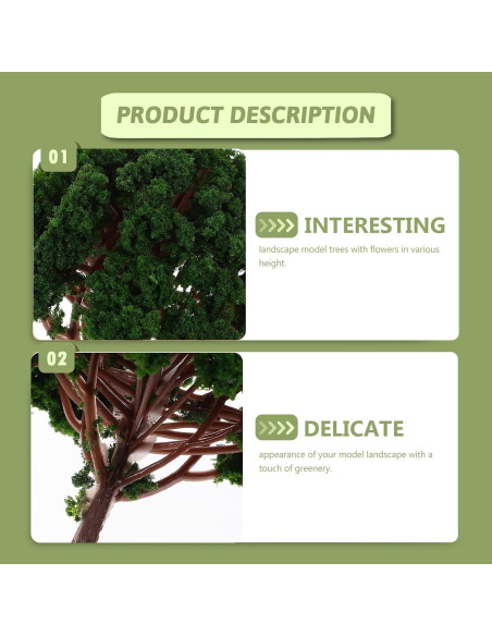 DOITOOL 20 Pcs Árboles Miniatura 3 a 8 cm para Diorama